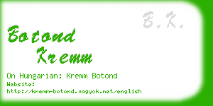botond kremm business card